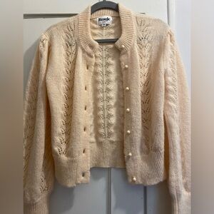 Rouje paris Maddy cardigan sweater in poudre size 36